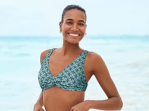 Woman in bikini in the water