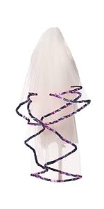 Muddy Girl Camo and White Tulle Bridal Wedding Veil