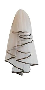 Camo Wedding Veil for Bride White