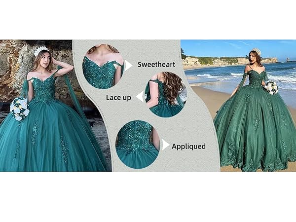 tulle lace quinceanera dresses