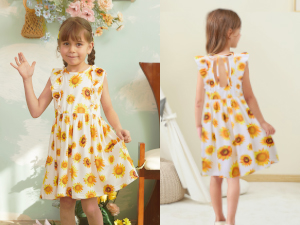 girls sunflower dress