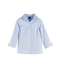 Girls 3/4 Sleeve Pinpoint Blouse 