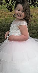 Long Little Girls Pageant Dresses for Wedding Kids First Communion Prom Ball Gown