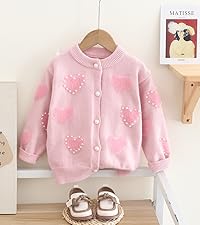 7046-girls winter cardigan sweater