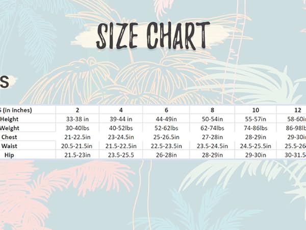 Girls Size Chart