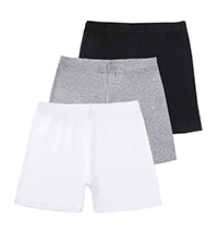  Kiench Teen Girls Bike Shorts Cotton Basic Cartwheel Dance Shorts Pack of 3