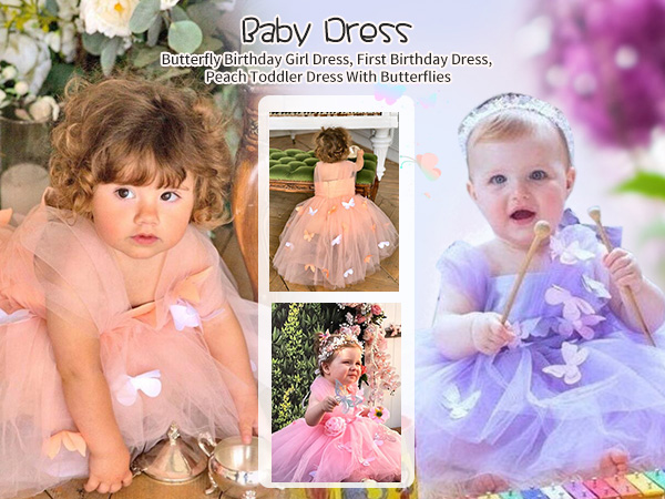 Butterfly Dress Baby, Toddler Butterfly Dress