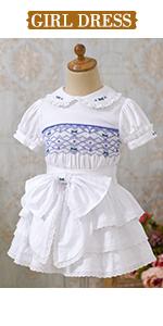 White smocked dress