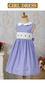 Blue smocked dress