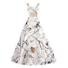 Snowfall Camo Wedding Party Flower Girl Dress