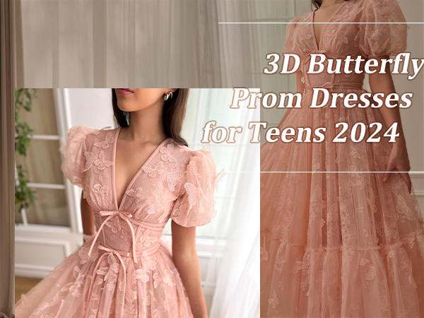 butterfly prom dress