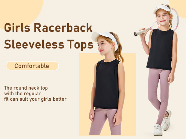 girls racerback tops