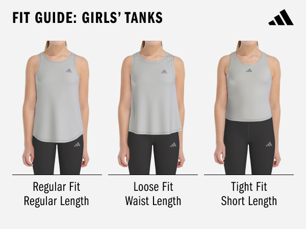 adidas girl''s tanks