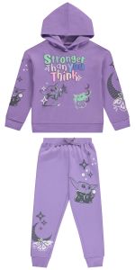 Girls Star Wars Baby Yoda Hoodie and Jogger Set