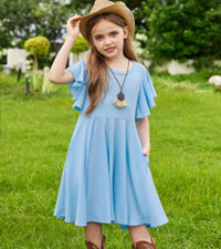 girls dresses short sleeve