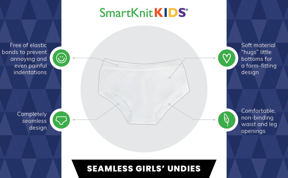 SmartKnitKIDS Girls'' Boy Cut Style Seamless Sensitivity Undies