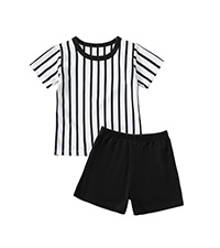 ROMPERINBOX Toddler Boy Outfits Summer Striped Tee T-Shirt Tops & Shorts