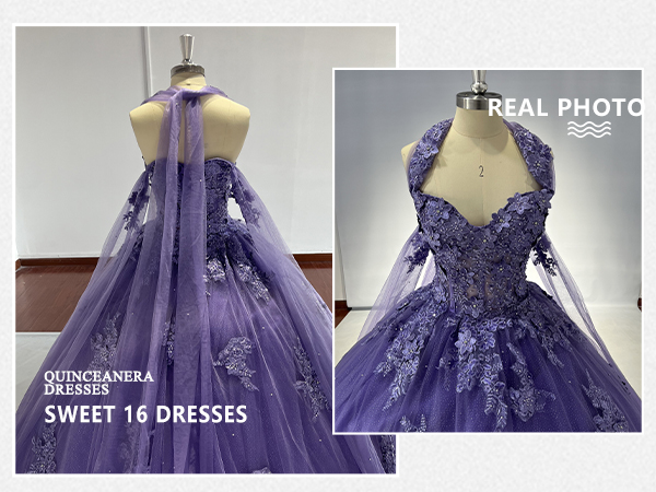 dusty purple quinceanera dresses