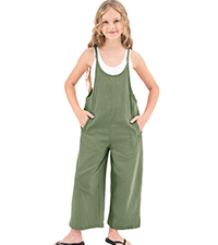 Girl Casual Wide Leg Sleeveless Jumpsuits