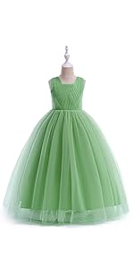 Sage Green Flower Girls Formal Dress for Tulle