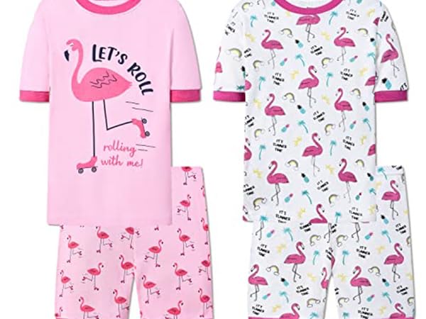 Girls Short Sleeve Pajamas