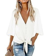 womens 3/4 sleeve tops and blouses