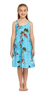 Girl Christmas Hawaiian Dress