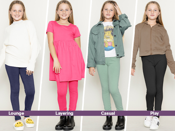 Premium A+ Girl''s Cotton Leggings how to wear