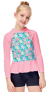 girls rash guard shirt