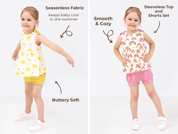 Our toddler girls'' clothing set is lightweight. 