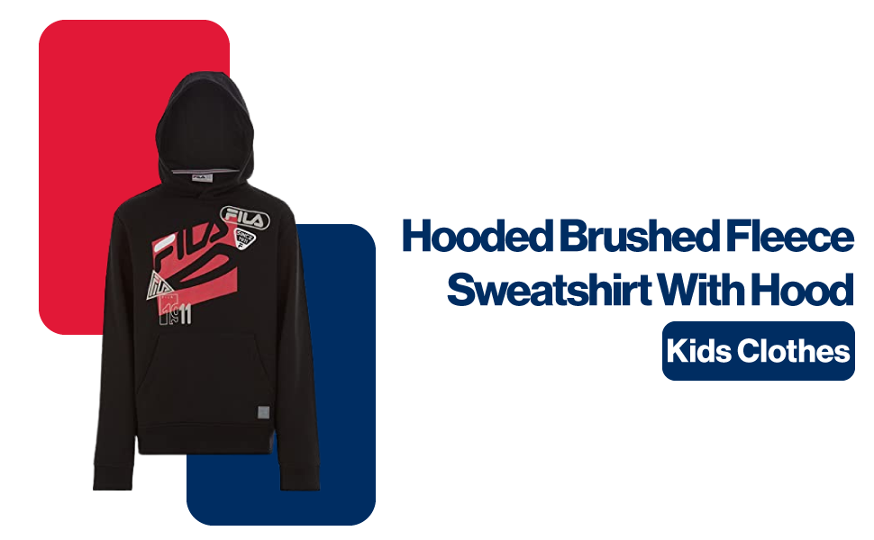  Heritage Unisex Boys and Girls Kids Hooded Brushed Fleece Sweatshirt With Hood Kids Clothes 