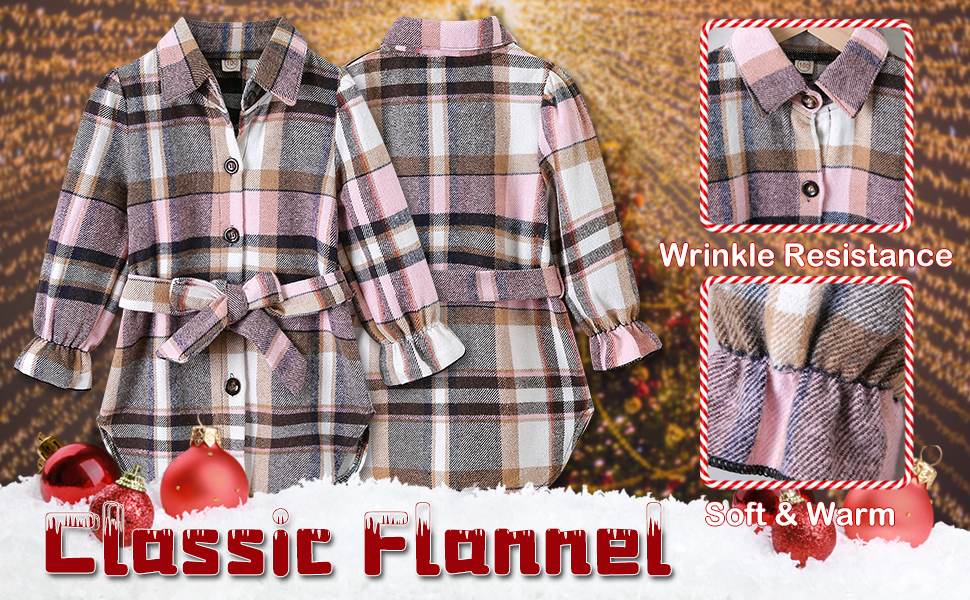 Crafted from soft and smooth flannel, this flannel dress is perfect for fall and winter