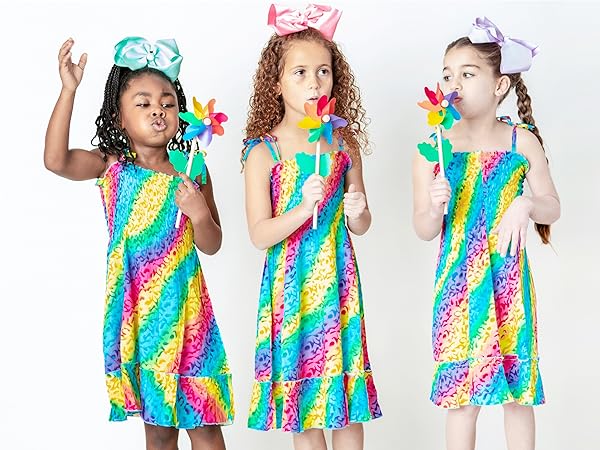 girls rainbow sundress