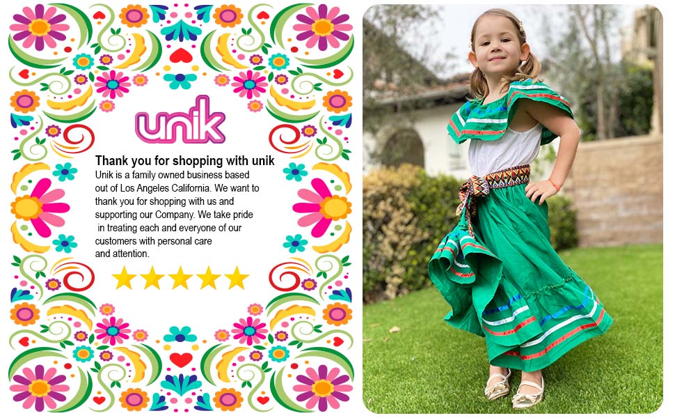 unik Traditiona Mexican Dress