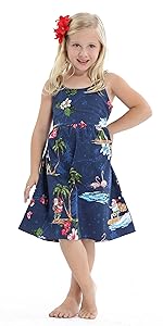 Girl Christmas Hawaiian Dress