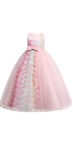 Flower Girls Dress Butterflies Applique Pageant Dress