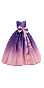 Girls Sleeveless Bowknot Pageant Party Princess