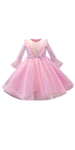 Girls'' Long Sleeve Sequins Sparkly Princess Pageant Dress