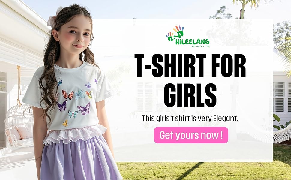 HILEENLANG Fashionable T-Shirt for Girls