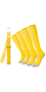 Football Baseball Socks with Baseball Belt for Kids