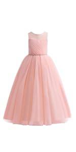 Flower Girl Wedding Tulle Dress 2555LL Pink