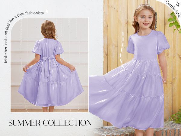 Girls spring lavender dress