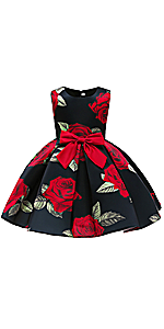 Flower Girls Floral Print Ball Gown