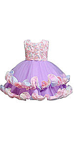 Flower Girl&#39;s Ruffles Lace Dress