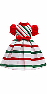 Puff Sleeve Christmas Dress