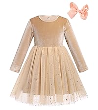 Baby Girl Velvet Dress Toddler Champagne Velvet Dresses