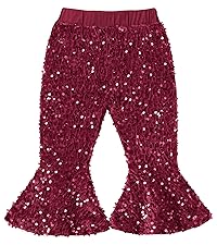  Flare Pants Toddler Girl Red Sequin Bell Bottoms