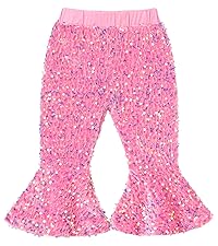 Pink Flare Pants Toddler Girl Pink Sequin Bell Bottoms