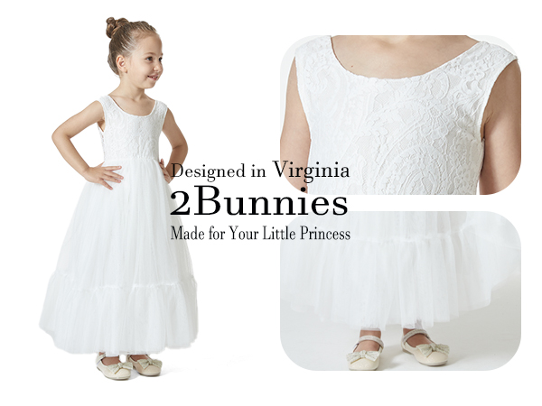 2bunnies Paisley Lace Flower Girl Dress