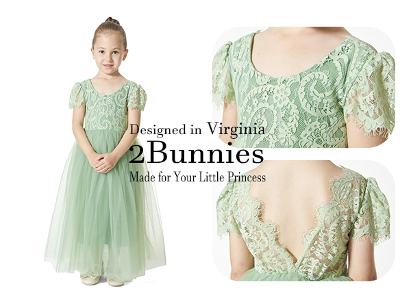 2bunnies paisley lace flower girl dress sage